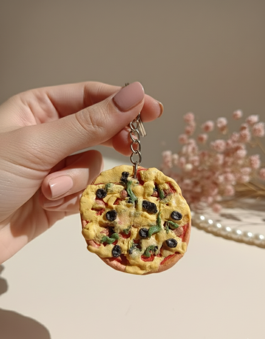 Mini Pizza Keychain